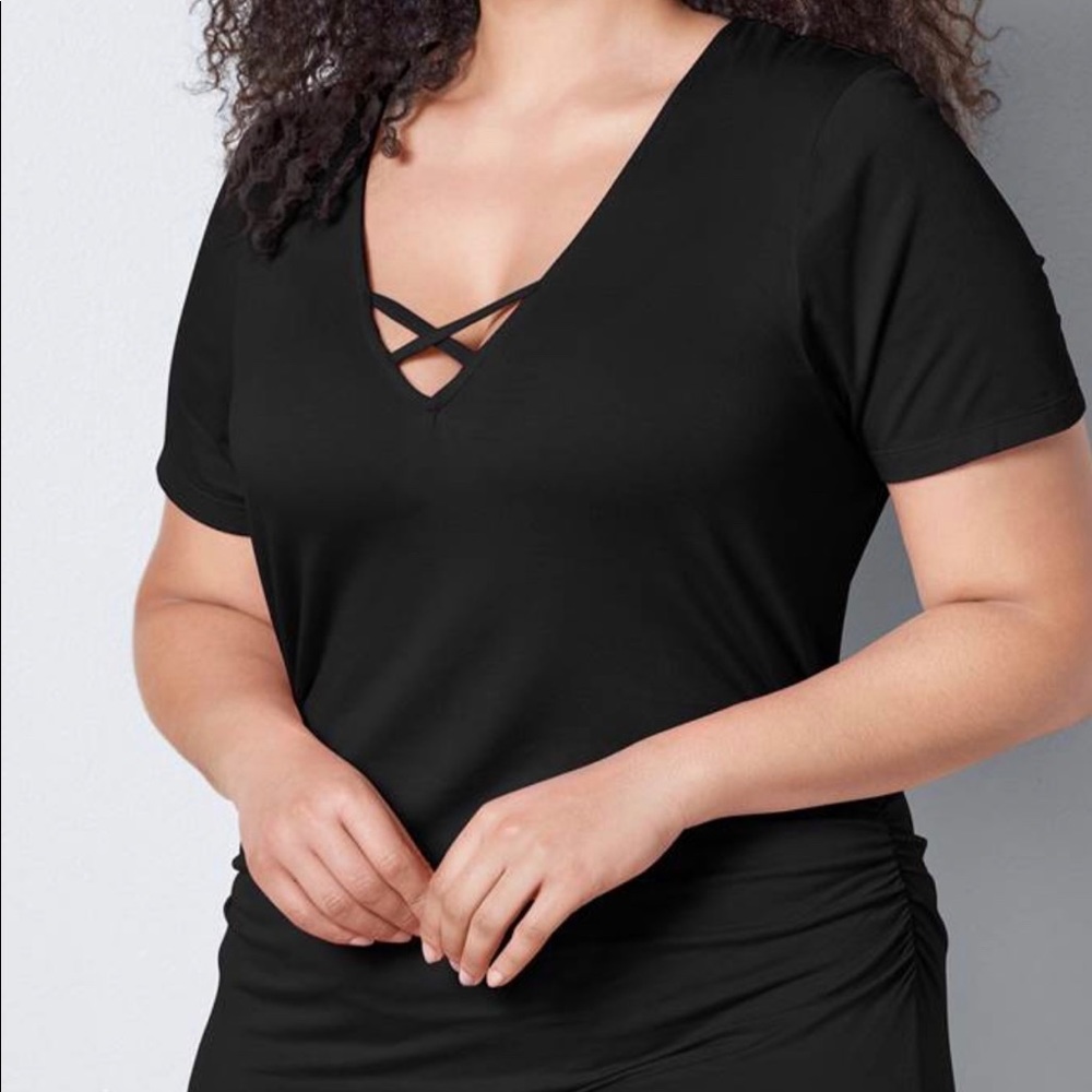 Plus size V-NeckT-shirt dress